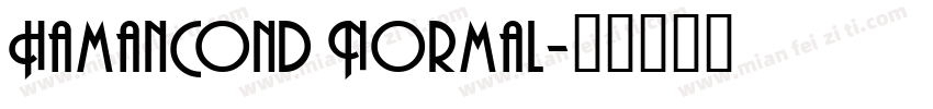 HamanCond Normal字体转换